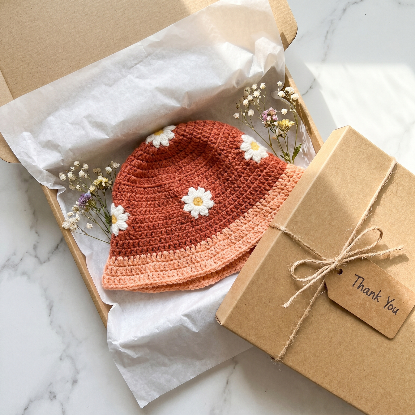 Daisy Crochet Bucket Hat Pattern – Boho Floral Summer Sun Hat PDF