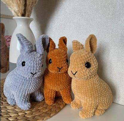 Crochet Pattern Realistic Mini Bunny Rabbit Amigurumi English PDF Tutorial