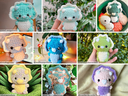 Dino Friends No-Sew Amigurumi Crochet 4 Patterns Bundle US Terms PDF