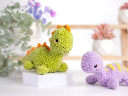 Dino Friends No-Sew Amigurumi Crochet 4 Patterns Bundle US Terms PDF