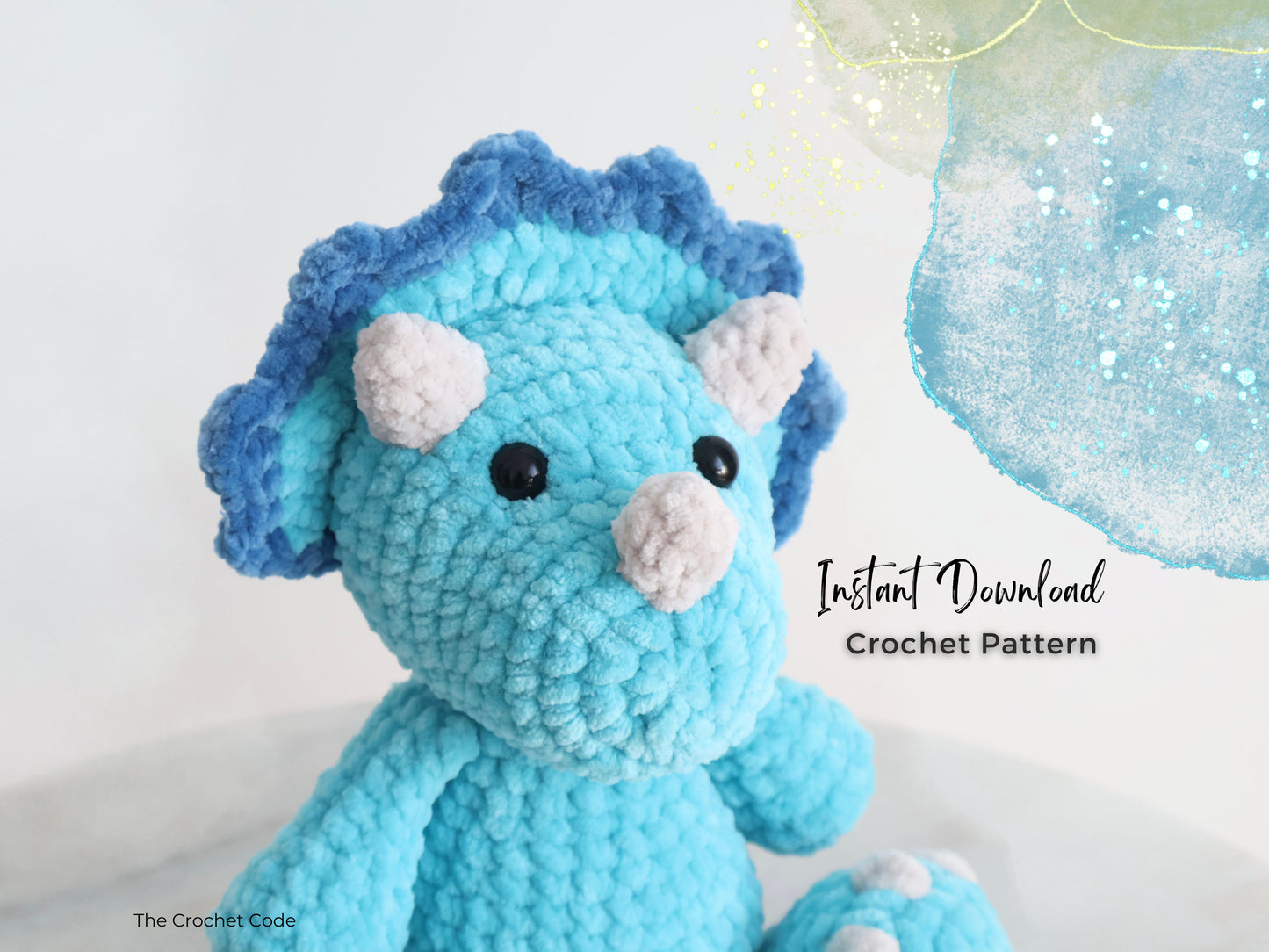 2 in 1 Dinosaur Crochet Pattern Bundle, Amigurumi Dinosaur Pattern, Dino Stuffed Animals, Stegosaurus and Triceratops, Instant Download PDF