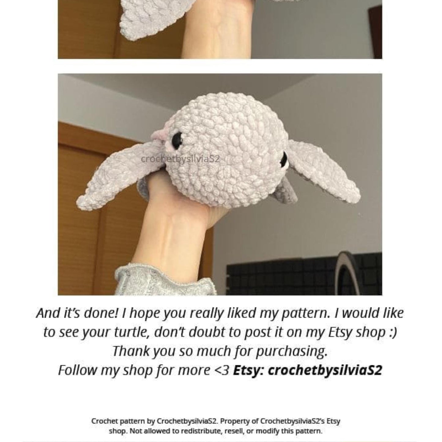 Crochet Turtle Pattern Amigurumi PDF Download Stuffed Baby Animal Plushie Easy Beginner Friendly