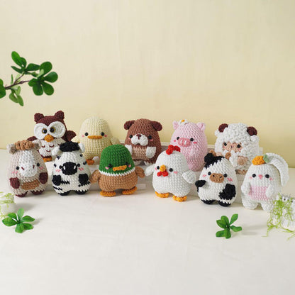 28in1 Tiny Beasties Collection Crochet Patterns | Hedgehog Pattern, Frog Pattern, Giraffe Pattern, Unicorn Pattern, Penguin Pattern