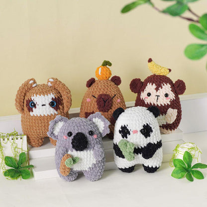 28in1 Tiny Beasties Collection Crochet Patterns | Hedgehog Pattern, Frog Pattern, Giraffe Pattern, Unicorn Pattern, Penguin Pattern