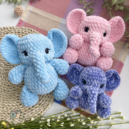 Elephant Crochet Pattern: Beginner-Friendly Amigurumi Plush Toy (PDF in English)
