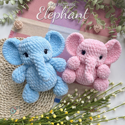Elephant Crochet Pattern: Beginner-Friendly Amigurumi Plush Toy (PDF in English)