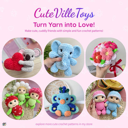 Elephant Crochet Pattern: Beginner-Friendly Amigurumi Plush Toy (PDF in English)