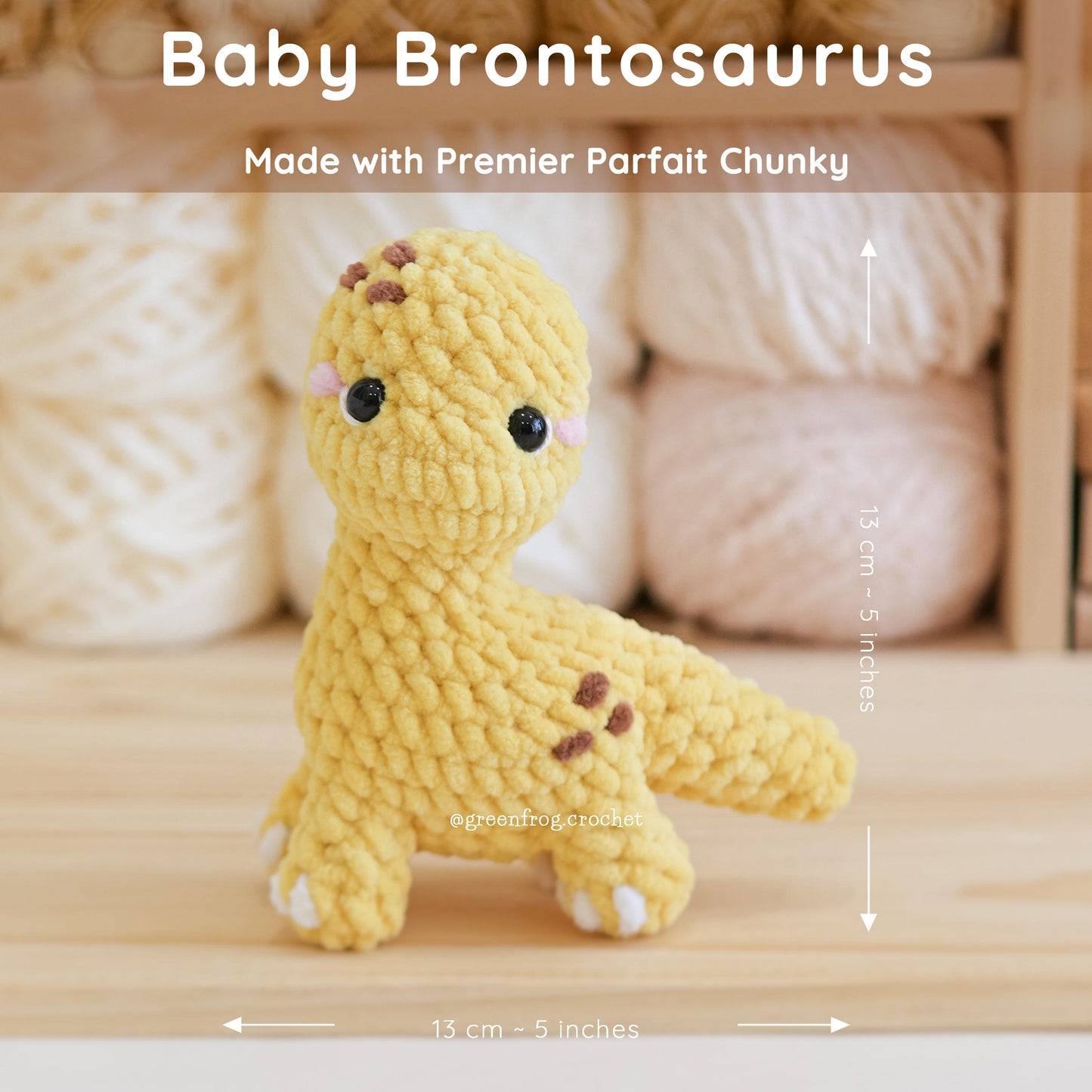 Bundle 3 in 1 No Sew Dinosaur Amigurumi Brontosaurus, T-Rex & Low Sew Triceratops Crochet Pattern