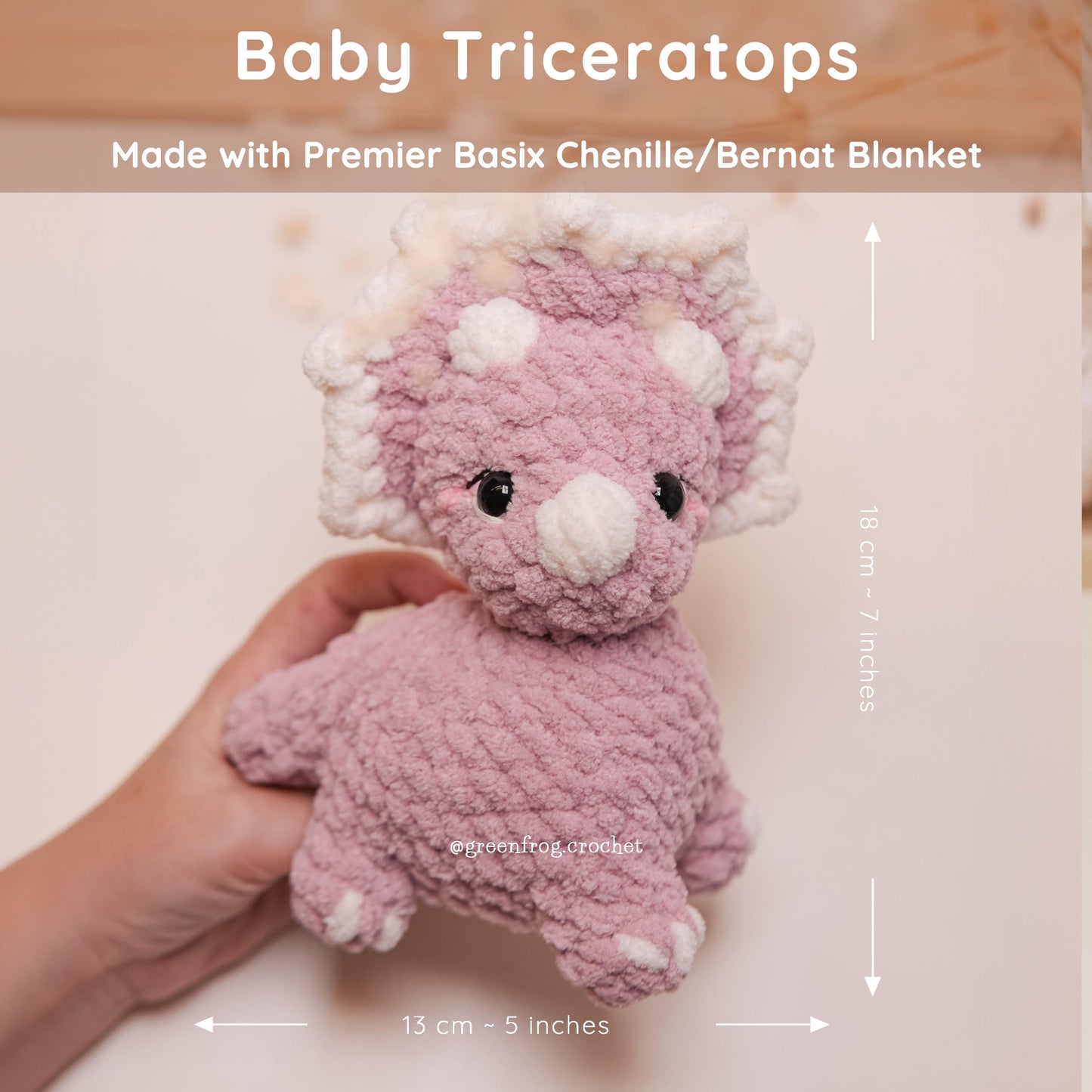 Bundle 3 in 1 No Sew Dinosaur Amigurumi Brontosaurus, T-Rex & Low Sew Triceratops Crochet Pattern
