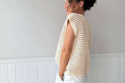 Crochet Pattern - Wren Rattan Crochet Top by Lakeside Loops