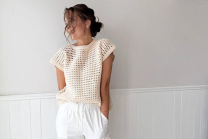Crochet Pattern - Wren Rattan Crochet Top by Lakeside Loops