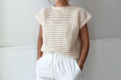 Crochet Pattern - Wren Rattan Crochet Top by Lakeside Loops