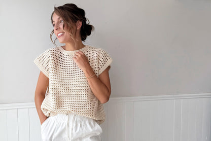 Crochet Pattern - Wren Rattan Crochet Top by Lakeside Loops