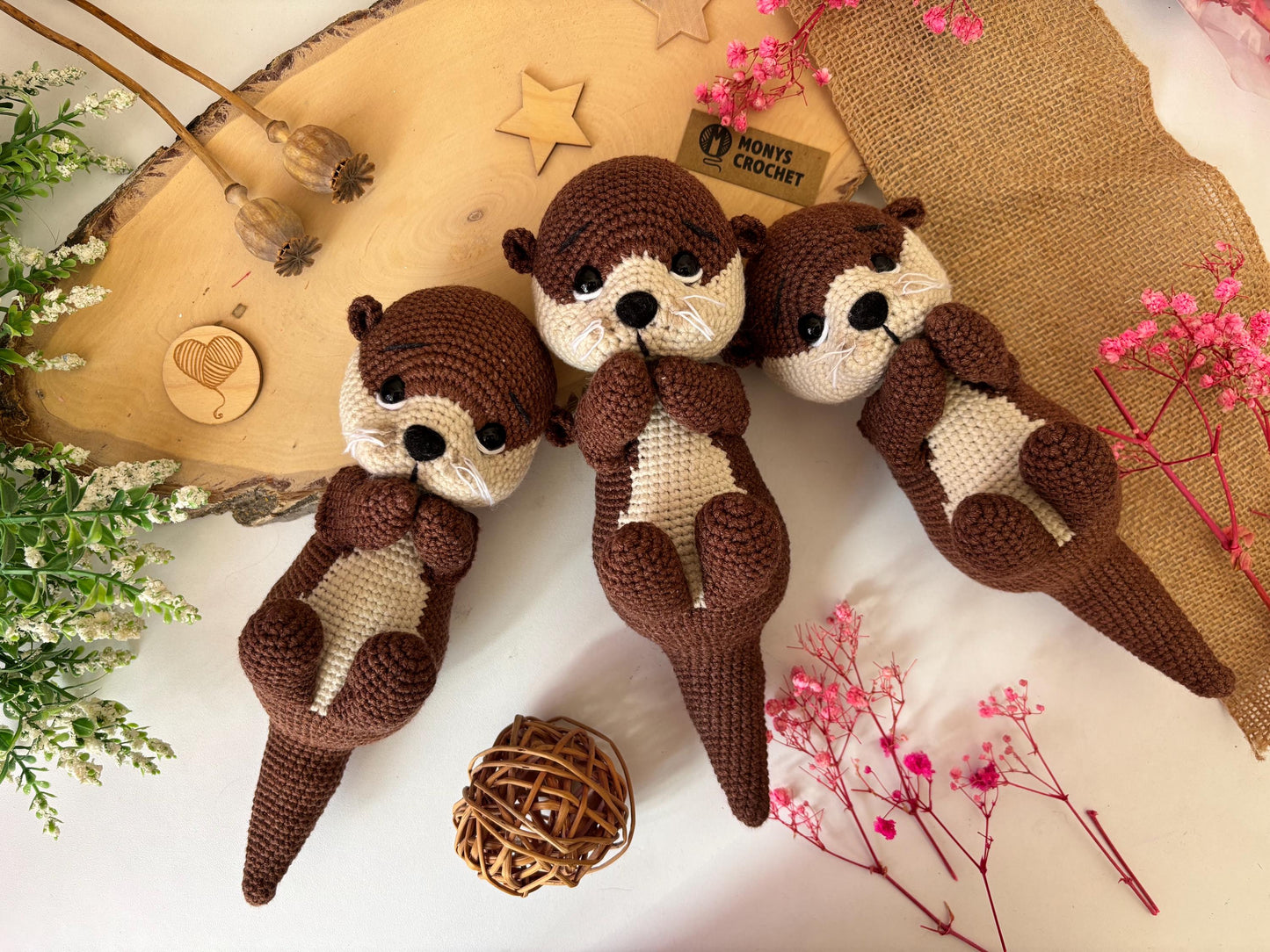 Otter crochet pattern ENG, GER, FR