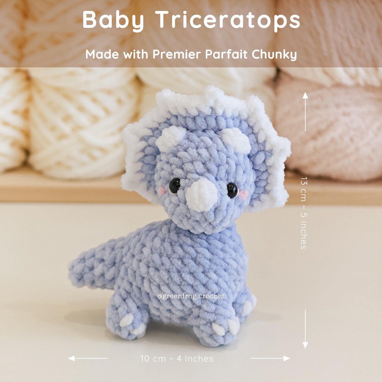 Bundle 3 in 1 No Sew Dinosaur Amigurumi Brontosaurus, T-Rex & Low Sew Triceratops Crochet Pattern