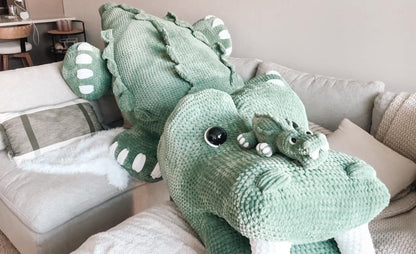 LOW SEW Massive Crocodile Crochet Pattern Alligator Amigurumi Pattern DIY Crochet Tutorial Croc Crochet Animal Patterns Amigurumi Pattern