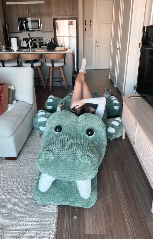 LOW SEW Massive Crocodile Crochet Pattern Alligator Amigurumi Pattern DIY Crochet Tutorial Croc Crochet Animal Patterns Amigurumi Pattern