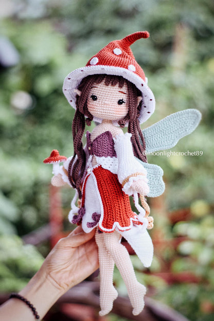 5-in-1 Fairy Crochet Doll Pattern Bundle, Amigurumi Doll PDF, Seasonal Fairies Collection, Multi-language with English Instant Download.
