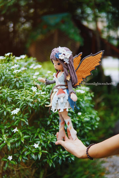 5-in-1 Fairy Crochet Doll Pattern Bundle, Amigurumi Doll PDF, Seasonal Fairies Collection, Multi-language with English Instant Download.