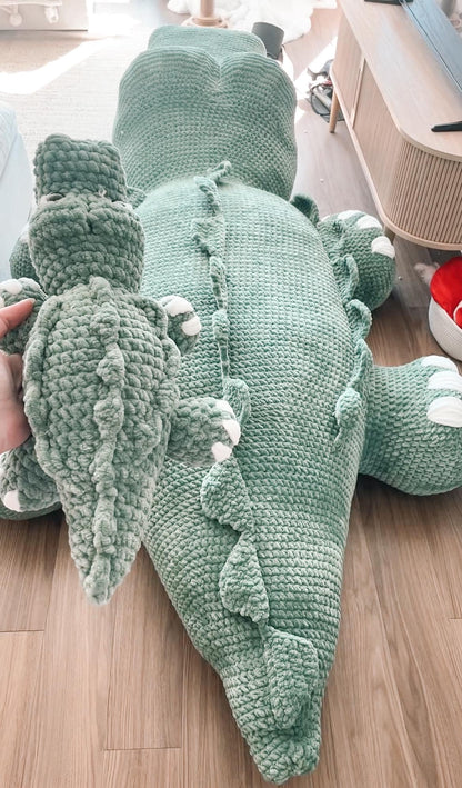 LOW SEW Massive Crocodile Crochet Pattern Alligator Amigurumi Pattern DIY Crochet Tutorial Croc Crochet Animal Patterns Amigurumi Pattern