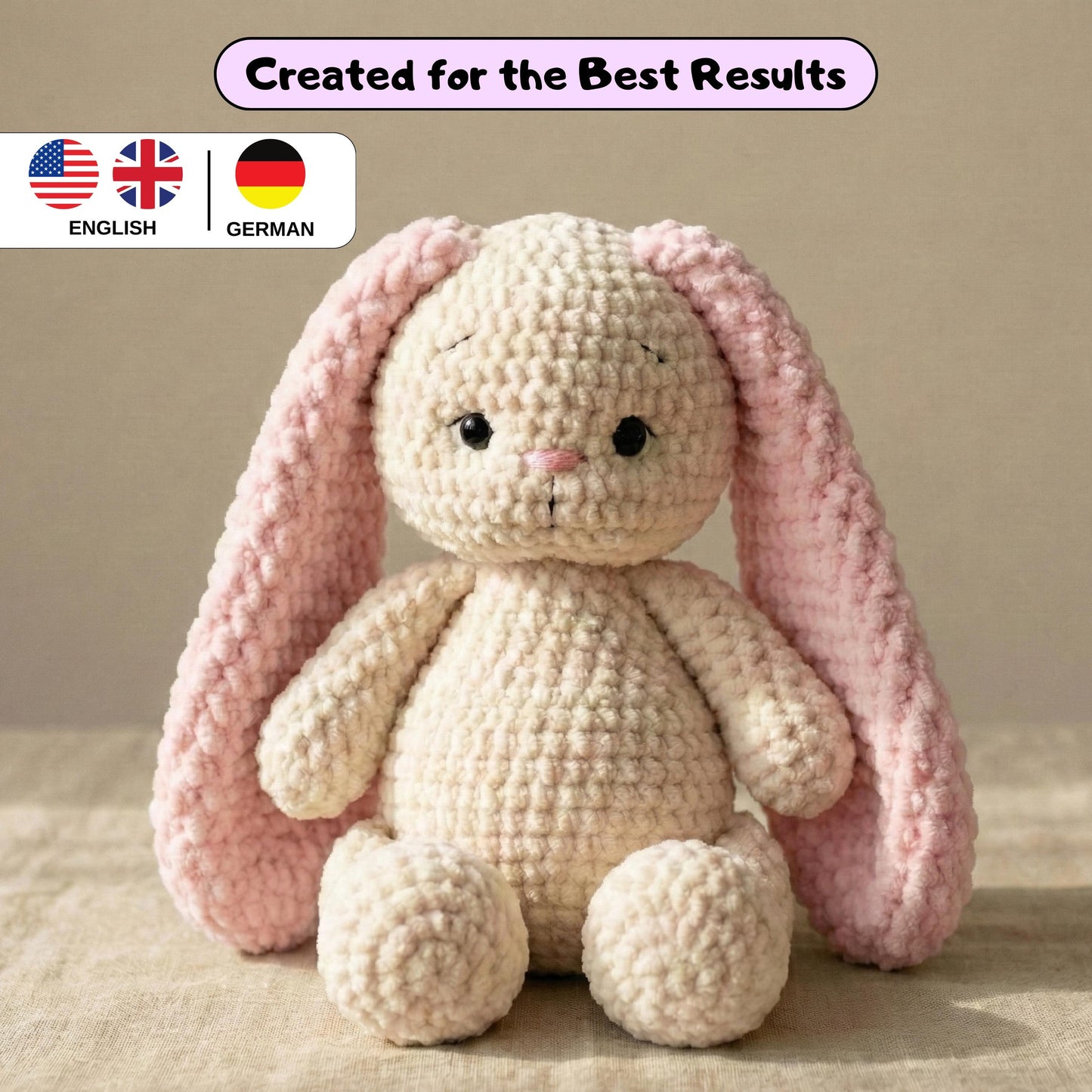 Crochet Pattern Bunny PDF, Amigurumi Bunny Pattern Toys, Rabbit crochet pattern for Beginners, Easter Bunny Crochet, Crochet Rabbit Pattern