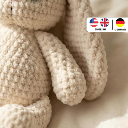 Crochet Pattern Bunny PDF, Amigurumi Bunny Pattern Toys, Rabbit crochet pattern for Beginners, Easter Bunny Crochet, Crochet Rabbit Pattern