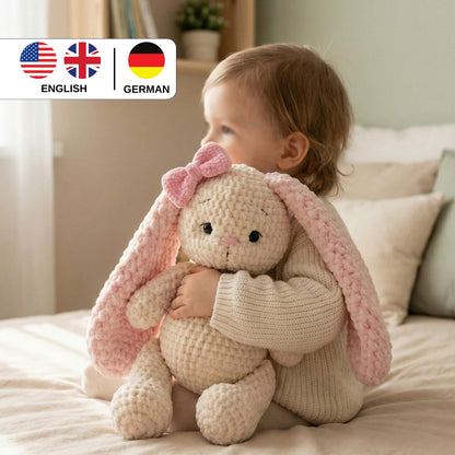 Crochet Pattern Bunny PDF, Amigurumi Bunny Pattern Toys, Rabbit crochet pattern for Beginners, Easter Bunny Crochet, Crochet Rabbit Pattern