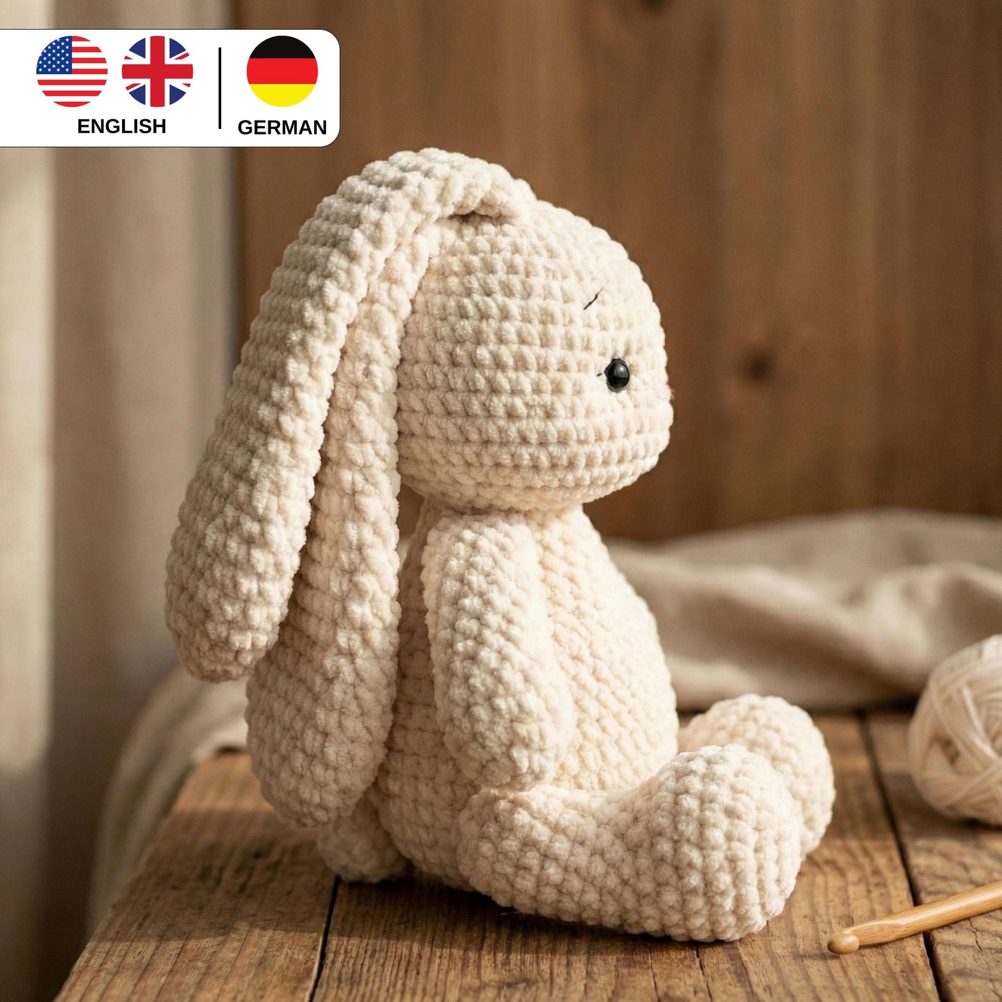 Crochet Pattern Bunny PDF, Amigurumi Bunny Pattern Toys, Rabbit crochet pattern for Beginners, Easter Bunny Crochet, Crochet Rabbit Pattern