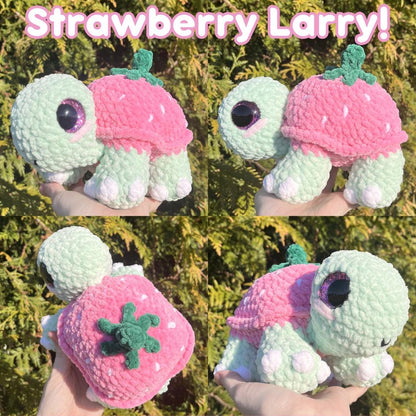 10-in-1 Larry the Land Turtle Crochet Pattern Bundle: Food & Flower Mod Pack PDF Digital Download