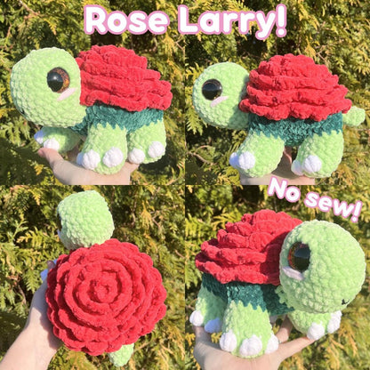 10-in-1 Larry the Land Turtle Crochet Pattern Bundle: Food & Flower Mod Pack PDF Digital Download