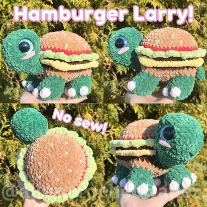 10-in-1 Larry the Land Turtle Crochet Pattern Bundle: Food & Flower Mod Pack PDF Digital Download