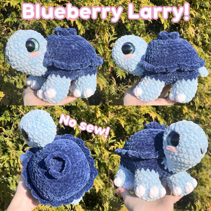 10-in-1 Larry the Land Turtle Crochet Pattern Bundle: Food & Flower Mod Pack PDF Digital Download