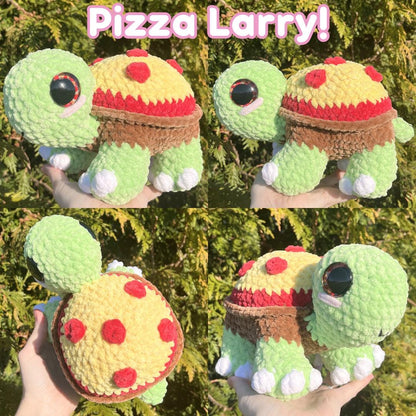 10-in-1 Larry the Land Turtle Crochet Pattern Bundle: Food & Flower Mod Pack PDF Digital Download