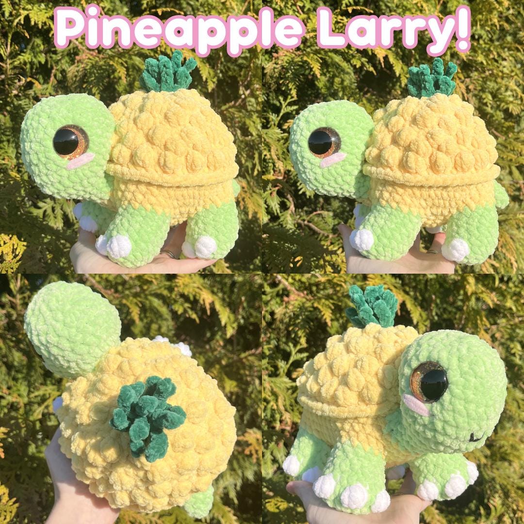 10-in-1 Larry the Land Turtle Crochet Pattern Bundle: Food & Flower Mod Pack PDF Digital Download