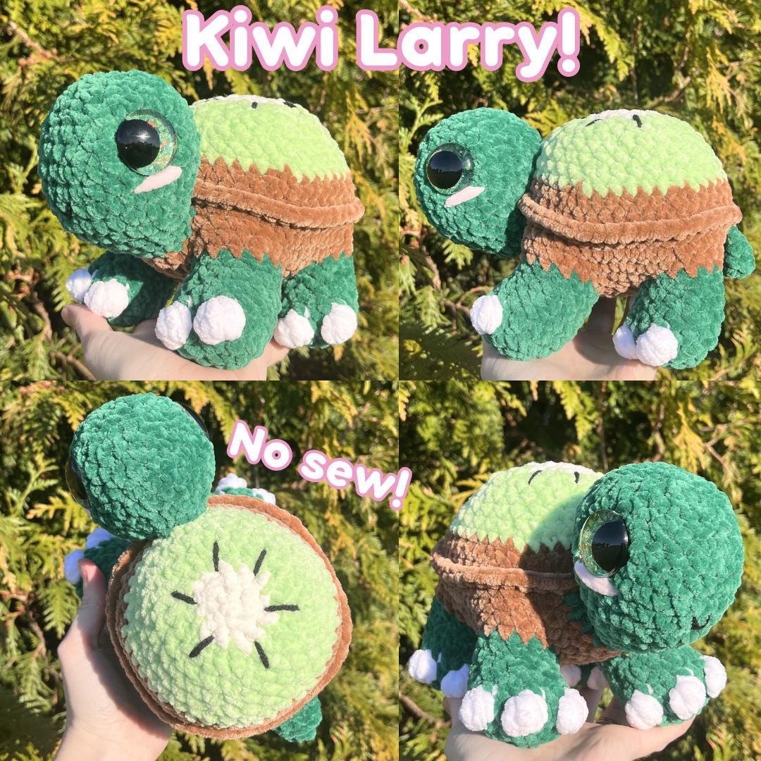 10-in-1 Larry the Land Turtle Crochet Pattern Bundle: Food & Flower Mod Pack PDF Digital Download