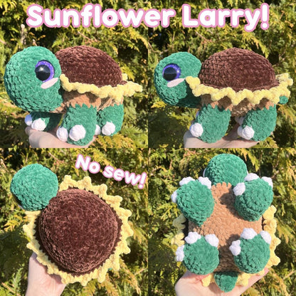10-in-1 Larry the Land Turtle Crochet Pattern Bundle: Food & Flower Mod Pack PDF Digital Download