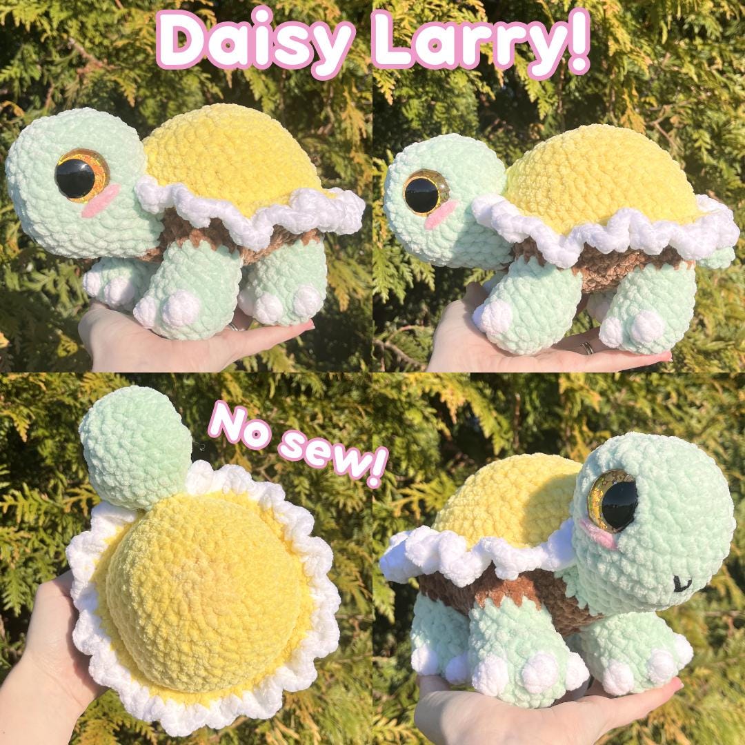 10-in-1 Larry the Land Turtle Crochet Pattern Bundle: Food & Flower Mod Pack PDF Digital Download