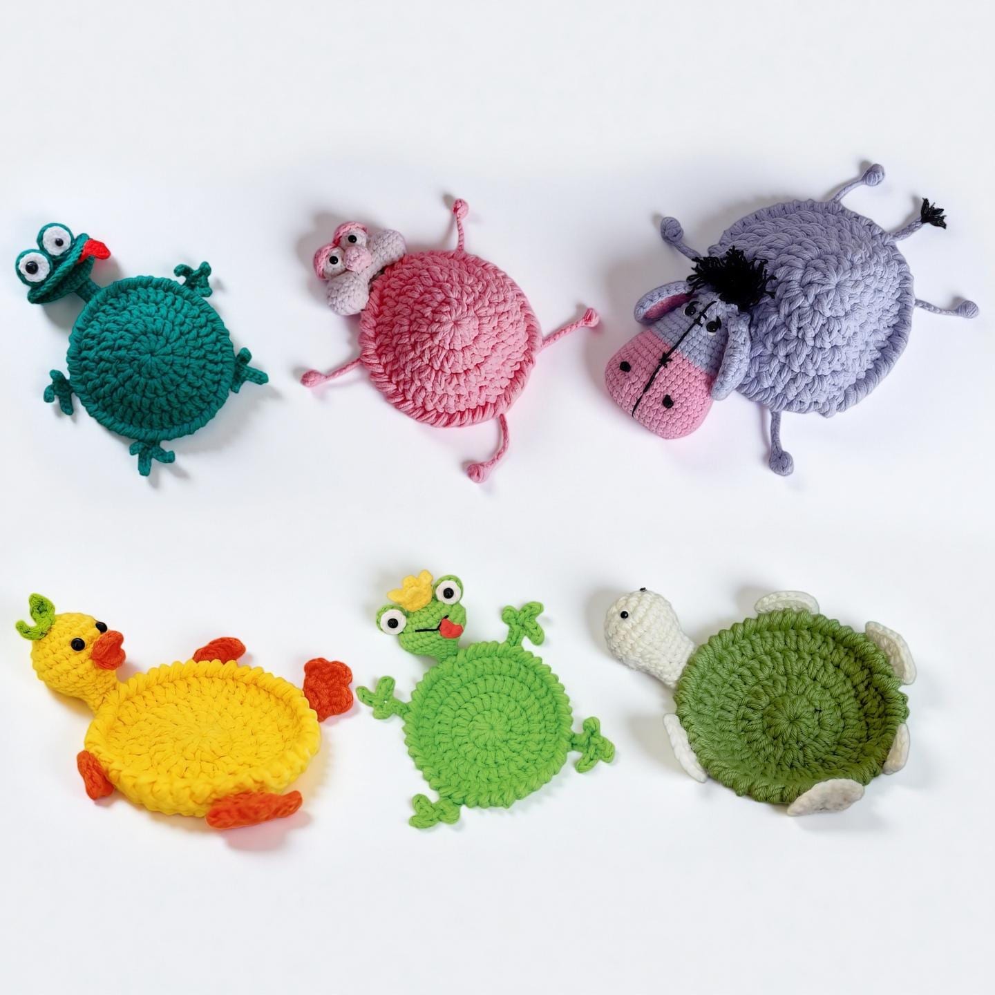 20-in-1 Animal Crochet Coaster Patterns, Mug Hugger Bundle, animals cup holder (PDF + VIDEO TUTORIAL)