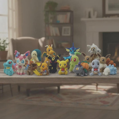 30+ in 1 Mini Pokemon Crochet PDF - Pikachu, Charmander, Squirtle & Bulbasaur + More - Instant Digital Download