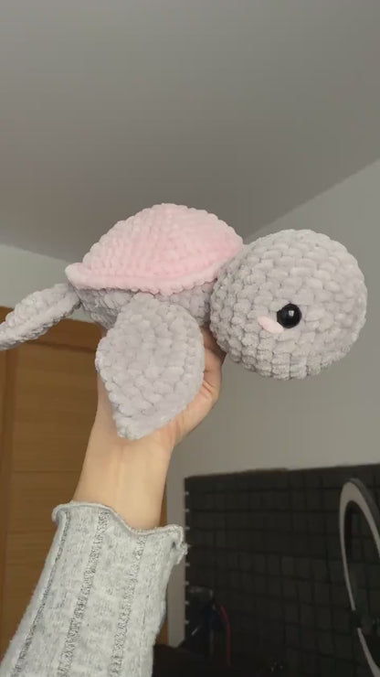 Crochet Turtle Pattern Amigurumi PDF Download Stuffed Baby Animal Plushie Easy Beginner Friendly