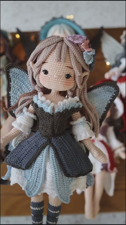 5-in-1 Fairy Crochet Doll Pattern Bundle, Amigurumi Doll PDF, Seasonal Fairies Collection, Multi-language with English Instant Download.
